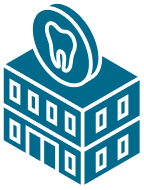 Building with tooth icon